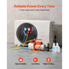 VEVOR AC Vacuum Pump and Gauge Set, 7 CFM 3/4 HP, Two Stage Rotary Vane HVAC Vacuum Pump, A/C Manifold Gauge Kit, for R134a R22 R410a, with Leak Detector Carry Bag Hose, for Auto HVAC Air Conditioning