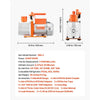 VEVOR AC Vacuum Pump and Gauge Set, 7 CFM 3/4 HP, Two Stage Rotary Vane HVAC Vacuum Pump, A/C Manifold Gauge Kit, for R134a R22 R410a, with Leak Detector Carry Bag Hose, for Auto HVAC Air Conditioning