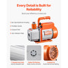 VEVOR Vacuum Pump, 5 CFM, HVAC Single Stage Rotary Vane Vacuum Pump, for R134a R22 R410a Systems, Auto AC Vacuum Pump Kit with Oil Bottle, for Automotive Air Conditioner Maintenance Resin Degassing