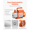 VEVOR Vacuum Pump, 4 CFM, HVAC Single Stage Rotary Vane Vacuum Pump, for R134a R22 R410a Systems, Auto AC Vacuum Pump Kit with Oil Bottle, for Automotive Air Conditioner Maintenance Resin Degassing