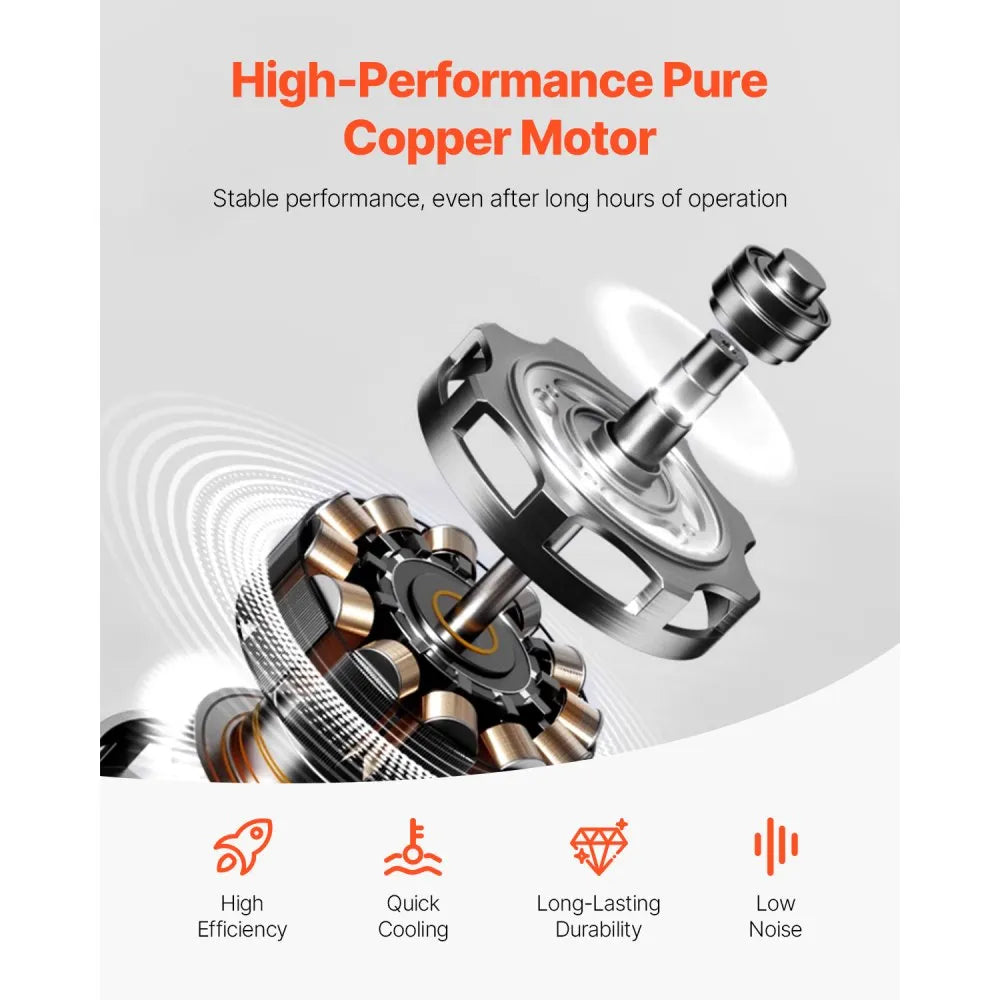 VEVOR Vacuum Pump, 6 CFM, HVAC 2 Stage Rotary Vane Vacuum Pump, for R134a R22 R410a Systems, Auto AC Vacuum Pump Kit with Oil Bottle, for Automotive Air Conditioner Maintenance Resin Degassing