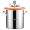 VEVOR 5 Gallon Vacuum Chamber with Pump, 3.5 CFM, Single Stage Vacuum Pump, Stainless Steel Degassing Chamber Kit with Tempered Glass Lid, 5 ft Hose, for Stabilizing Wood Degassing Silicone Resin