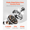 VEVOR 3.5 CFM AC Vacuum Pump and Gauge Set, Single Stage Rotary Vane HVAC Air Vacuum Pump, A/C Refrigerant Manifold Gauge Kit, with Hoses, Air Conditioning Refrigeration for R134a, R12, R22, R502a
