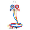 VEVOR 3.5 CFM AC Vacuum Pump and Gauge Set, Single Stage Rotary Vane HVAC Air Vacuum Pump, A/C Refrigerant Manifold Gauge Kit, with Hoses, Air Conditioning Refrigeration for R134a, R12, R22, R502a