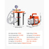 VEVOR 3 Gallon Vacuum Chamber and 3.5 CFM Pump Kit, Stainless Steel Chamber, Single Stage Vacuum Pump Degassing Chamber Kit, with Acrylic Lid, Oil, 4.92 ft Hose, for Degassing Resin Silicone Epoxies