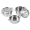 VEVOR Steamer Pot 11.8in/30cm, 5 Tier Steamer Pot for Cooking with 10QT Stock Pot, 3 Vegetable Steamers & 2 Steaming Trays, Food-Grade 304 Stainless Steel Food Steamer Cookware for Gas Electric Stove
