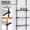 VEVOR Over the Toilet Storage, 4-Tier Adjustable Over Toilet Bathroom Organizer, Low-carbon Steel 53"-132" Tall Storage Shelf Rack, Easy Assembly Laundry Space Saver, for Small Rooms, Fit Most Toilets
