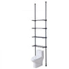 VEVOR Over the Toilet Storage, 4-Tier Adjustable Over Toilet Bathroom Organizer, Low-carbon Steel 53"-132" Tall Storage Shelf Rack, Easy Assembly Laundry Space Saver, for Small Rooms, Fit Most Toilets