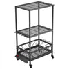 VEVOR Fishing Rod Holder for 10-Rods, Mobile Fishing Pole Rack Cart with Wheels, Fish Gear Equipment Organizer for Garage Home Indoor Use, for Tackle Box Reel Accessories Storage, Gifts for Men