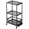 VEVOR Fishing Rod Holder for 10-Rods, Mobile Fishing Pole Rack Cart with Wheels, Fish Gear Equipment Organizer for Garage Home Indoor Use, for Tackle Box Reel Accessories Storage, Gifts for Men