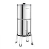 VEVOR Gravity-fed Water Filter System, 2.25G 304 Stainless-Steel Countertop Water Filtration System, Reduces Lead and up to 99% of Chlorine, with 2 Ceramic Carbon Filters, Water Level  Spigot, Stand