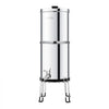 VEVOR Gravity-fed Water Filter System, 2.25G 304 Stainless-Steel Countertop Water Filtration System, Reduces Lead and up to 99% of Chlorine, with 2 Carbon Filters/Spigot/Stand, for Home Camping RV