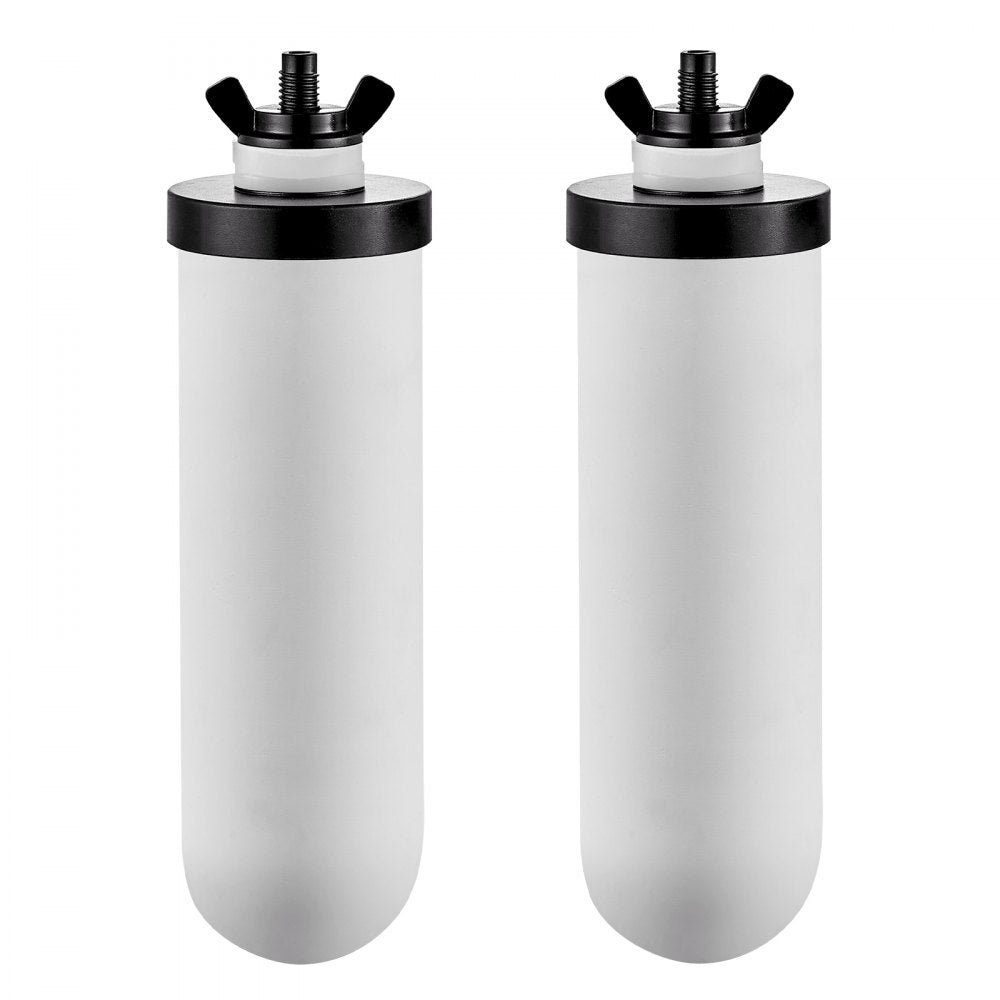 VEVOR Water Filters Replacement, Purification Elements, Ceramic Replacement Filters, Easy to Replace Water Filter, Gravity Water Filter System, Compatible with Most Brands, Pack of 2, White