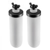 VEVOR Water Filters Replacement, Purification Elements, Ceramic Replacement Filters, Easy to Replace Water Filter, Gravity Water Filter System, Compatible with Most Brands, Pack of 2, White