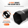 VEVOR Wheel Bearing Locknut Socket Set, 1/2 inch Drive 7 Piece SAE and Metric 6-Point Socket for Ford, Dodge, and Toyota Vehicles, with Storage Case, Remove and Install Wheel Bearing Lock Nuts
