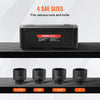 VEVOR Axle Nut Impact Socket Set, 1/2" Drive 6-Point 4-Piece SAE Spindle Nut Socket Set, CR-MO Heat Treated Large Socket Set with Storage Case, for Auto Repair, Removing or Installing Axle Nuts