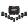 VEVOR Axle Nut Impact Socket Set, 1" Drive 6-Point 9-Piece SAE Spindle Nut Socket Set, CR-MO Heat Treated Large Socket Set with Storage Case, for Auto Repair, Removing or Installing Axle Nuts