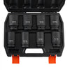 VEVOR Axle Nut Impact Socket Set, 3/4" Drive Deep 6-Point 8-Piece SAE Spindle Nut Socket Set, CR-MO Heat Treated Large Socket Set with Storage Case, for Auto Repair, Removing or Installing Axle Nuts