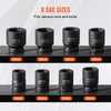 VEVOR Axle Nut Impact Socket Set, 3/4" Drive 6-Point 8-Piece Metric Spindle Nut Socket Set, CR-MO Heat Treated Large Socket Set with Storage Case, for Auto Repair, Removing or Installing Axle Nuts
