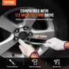 VEVOR Spindle Nut Socket Tool Kit, 1/2 inch Drive 6 Piece Axle Hub Nut Socket Set, for Toyota, Ford, 4WD Vehicles and GM Vehicles, with Storage Case, Axle Spindle Nut Retainers Remover
