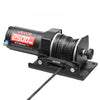 VEVOR 2500 lbs Electric Winch, 12V DC ATV/UTV Winch with Φ0.19 in x 39.4 ft Synthetic Rope & Wired Remote Control, IP55 Waterproof, Aluminum Housing Fairlead Mount Plate for Towing ATV, Black
