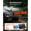 VEVOR 3500 lbs Electric Winch, 12V DC ATV/UTV Winch with Φ0.21 in x 32.8 ft Synthetic Rope & Wired Remote Control, IP55 Waterproof, Aluminum Housing Fairlead Mount Plate for Towing ATV, Black