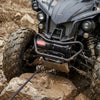 VEVOR 3500 lbs Electric Winch, 12V DC ATV/UTV Winch with Φ0.21 in x 32.8 ft Synthetic Rope & Wired Remote Control, IP55 Waterproof, Aluminum Housing Fairlead Mount Plate for Towing ATV, Black