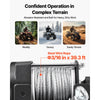 VEVOR 3000 lbs Electric Winch, 12V DC ATV/UTV Winch with Φ3/16 in x 39.4 ft Steel Wire Rope & Wired Remote Control, IP55 Waterproof, Aluminum Housing Fairlead Mount Plate for Towing ATV, Black