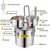 VEVOR Moonshine Still Distiller 3Gal 12L Stainless Steel Water Distiller Copper Tube with Circulating Pump Home Brewing Kit Build-in Thermometer for DIY Whisky Wine Brandy Spirits