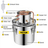 VEVOR Alcohol Still 5Gal/21L, Alcohol Distiller with Circulating Pump, Alcohol Still Copper Tube, Whiskey Distilling Kit with Build-In Thermometer, Whiskey Making Kit for DIY Alcohol, Stainless Steel