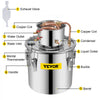 VEVOR Alcohol Still 9.6Gal/38L, Alcohol Distiller with Circulating Pump, Alcohol Still Copper Tube, Whiskey Distilling Kit with Build-In Thermometer, Whiskey Making Kit for DIY Alcohol, Stainless Stee