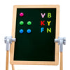 VEVOR Art Easel for Kids, 2-in-1 Wooden Double-Sided Kid's Art Easel with Magnetic Whiteboard & Chalkboard, Adjustable Standing Rotatable Foldable Drawing Board with Painting Accessories for Boy Girl