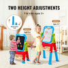 VEVOR Art Easel for Kids, 2-in-1 Double-Sided Kid's Art Easel with Magnetic Whiteboard & Chalkboard, Adjustable Standing Rotatable Removable Drawing Board with Painting Accessories for Boys and Girls