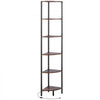 VEVOR 6 Tier Corner Shelf with LED Light, 68" Tall Corner Bookshelf with Storage Shelves for Collectibles, Display Shelf with Multi-color Lights Controlled Via RC/APP for Bedroom, Living Room, Office
