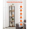 VEVOR 5 Tier Corner Shelf with LED Light, 64" Tall Corner Bookshelf with Storage Shelves for Collectibles, Display Shelf with Multi-color Lights Controlled Via RC/APP for Bedroom, Living Room, Office