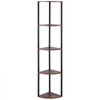 VEVOR 5 Tier Corner Shelf with LED Light, 64" Tall Corner Bookshelf with Storage Shelves for Collectibles, Display Shelf with Multi-color Lights Controlled Via RC/APP for Bedroom, Living Room, Office