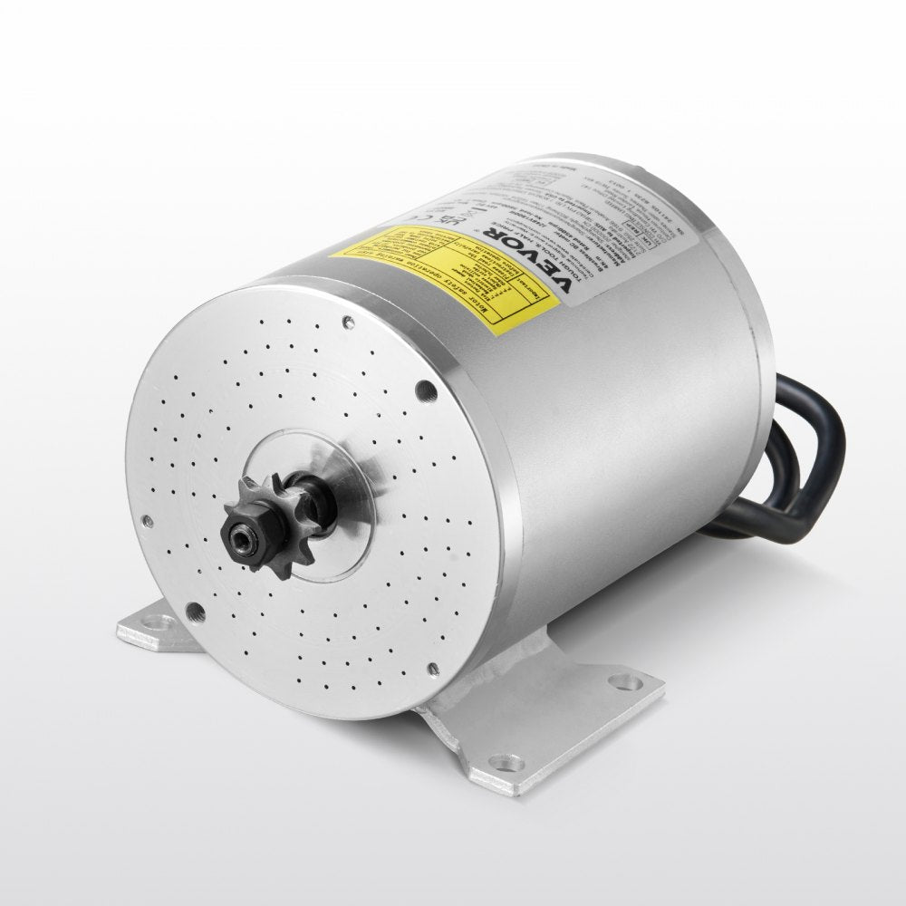 VEVOR 1800W Electric Brushless DC Motor Kit - 48V 4500rpm Motor with Upgraded Speed Controller and Foot Pedal Throttle Kit for Go Karts E-Bike Motorcycle Scooter DIY