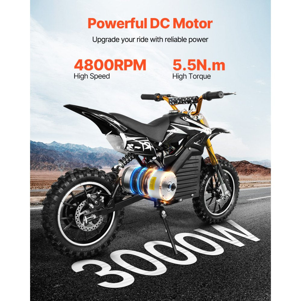 VEVOR 3000W Electric Brushless DC Motor, 60V 4800rpm Go Kart Electric Motor, Electric Dirt Bike Motor Engine for E-Bike Motorcycle Scooter DIY