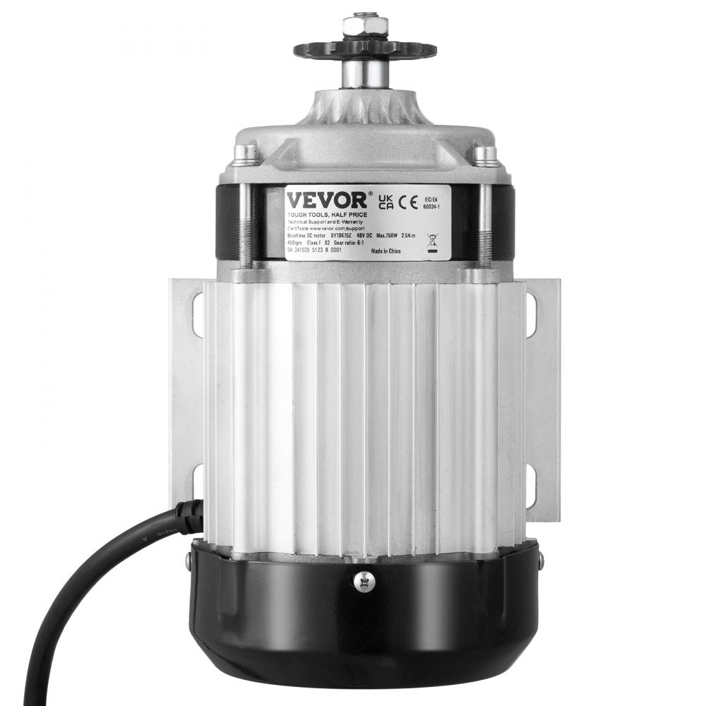 VEVOR 750W Electric Brushless DC Motor Kit - 48V 2700rpm Motor with Upgraded Speed Controller for Go Karts E-Bike Motorcycle Scooter