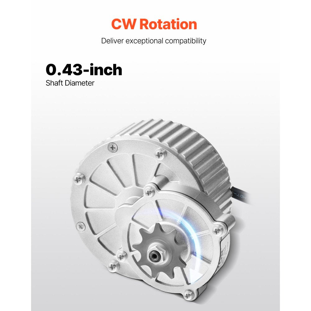 VEVOR 450W Electric Brushed DC Motor Kit - 36V 3000rpm Motor with Upgraded Speed Controller and Thumb Throttle Kit for Go Karts E-Bike Motorcycle Scooter
