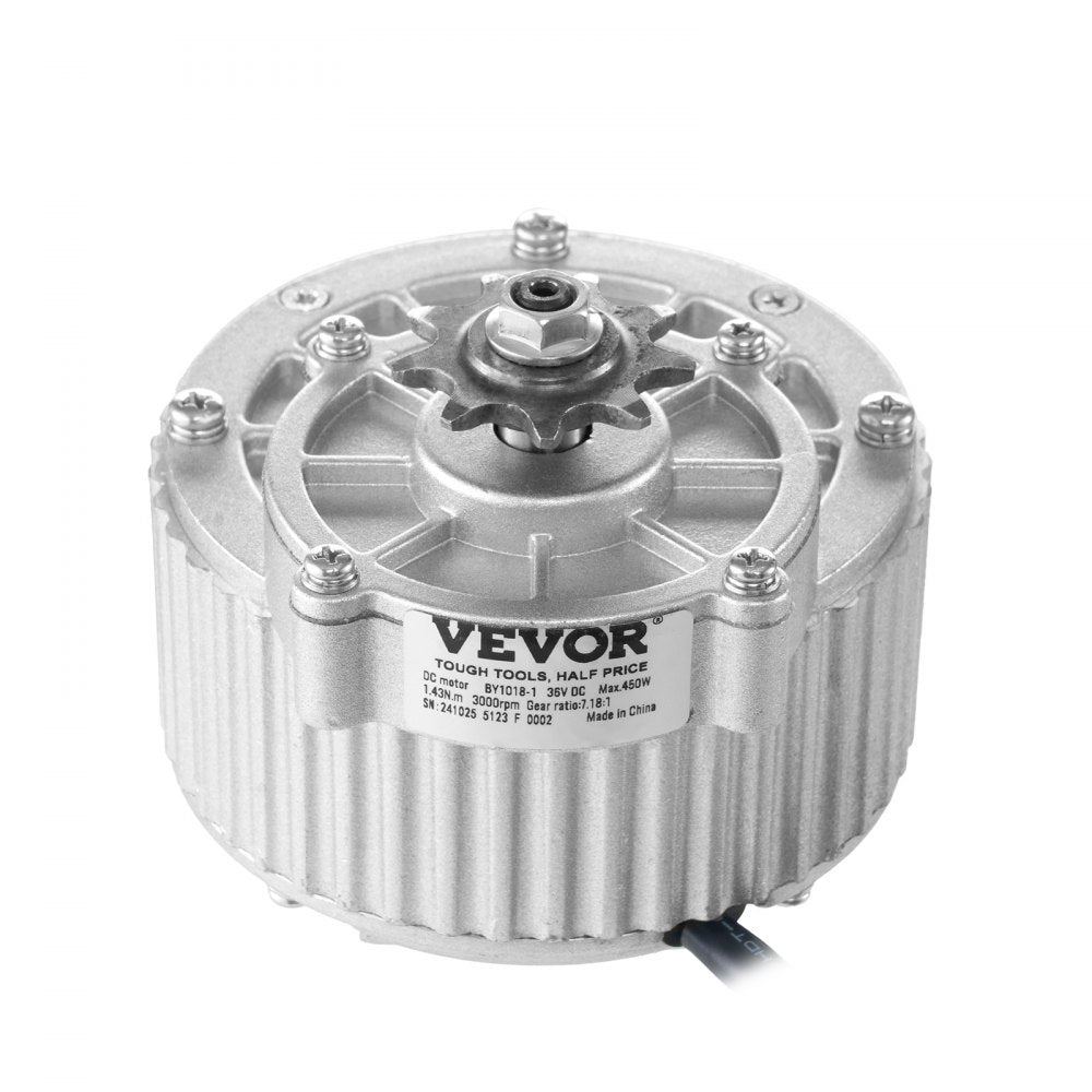 VEVOR 450W Electric Brushed DC Motor Kit - 36V 3000rpm Motor with Upgraded Speed Controller and Twistgrip Throttle Kit for Go Karts E-Bike Motorcycle Scooter