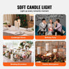 VEVOR 3 Pack White Unscented Pillar Candles, 65 Hours Long Burning Pillar Candle, 3 x 6 Inch Smokeless Unscented Candles, Natural Palm Wax Candles for Home, Weddings, Christmas, White