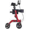 VEVOR Rollator Walker with Seat for Seniors, Foldable Rolling Walker, Lightweight Aluminum Mobility Walking Aid with PVC Solid Wheels, Adjustable Handle, Storage Bag, Cup/Cane Holder - Supports 300LBS
