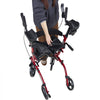 VEVOR Rollator Walker with Seat for Seniors, Foldable Rolling Walker, Lightweight Aluminum Mobility Walking Aid with PVC Solid Wheels, Adjustable Handle, Storage Bag, Cup/Cane Holder - Supports 300LBS
