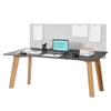 VEVOR Desk Divider Privacy Panel, 60" x 24" Clamp-on Office Desk Partition, PET Cubicle Partition Panel, Workstation Privacy Divider with 2 C-Type Clamps for Office, Sturdy Room, Library