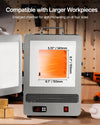 VEVOR Tabletop Kiln Melter, 1500W Electric Kiln, 2192℉ Max Temperature, Stainless Steel, Programmable Gold Melting Furnace for Wax Casting, Clay DIY, Metal Tempering, Glazing on Pottery, Silver