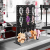 VEVOR Pegboard Display Stand, 17 x 13 Inch Tabletop Pegboard Display Stand with 30 Hooks, Thickened Cold-Rolled Steel Peg Board Panel for Grocery, Retail Store and Jewelry Shop, Black (2 PCS)