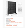 VEVOR Pegboard Display Stand, 17 x 13 in Tabletop Pegboard Display Stand, Accessories Rack Organizer, Thickened Cold-Rolled Steel Peg Board Panel for Grocery Retail Store Jewelry Shop, Black (4 PCS)