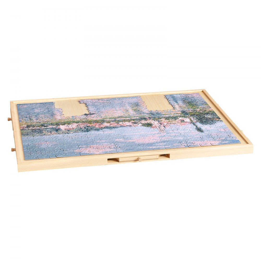 VEVOR 1000 Piece Rotating Puzzle Board with 5 Drawers and Cover, 29x21 in Portable Wooden Table, Jigsaw Puzzle Accessories for Adults, Puzzles Organizer Storage System, Birthday Gift for Mom
