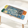 VEVOR 1500 Piece Rotating Puzzle Board with 4 Colorful Felt Drawers and Cover, 34x25 in Portable Wooden Table, Adjustable 2-Tilting-Angle Jigsaw Puzzle Accessories for Adults, Birthday Gift for Mom